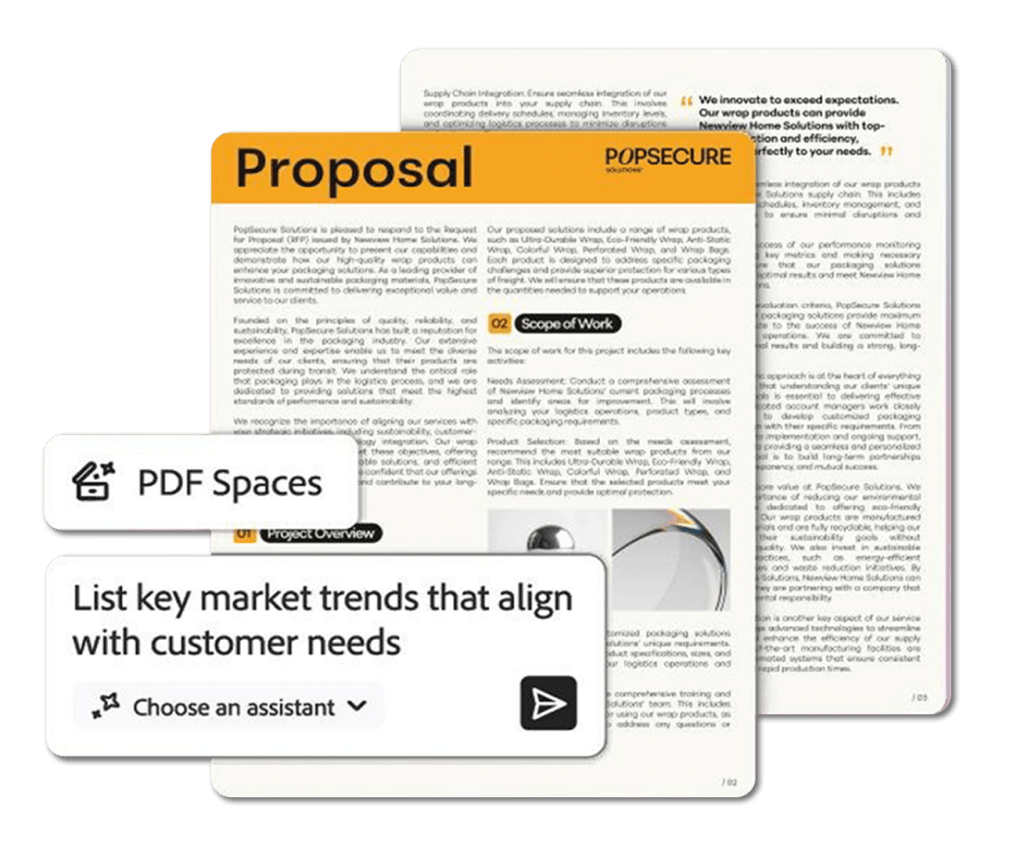 PDF Space 集中管理文件與任務的介面