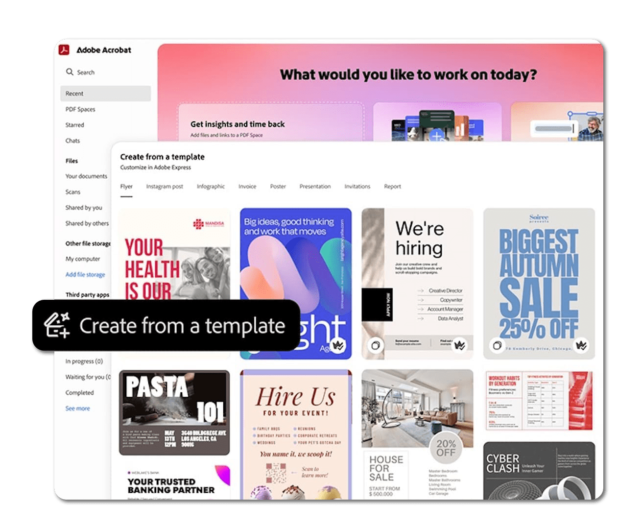 Adobe Express 範本與品牌套件編輯畫面