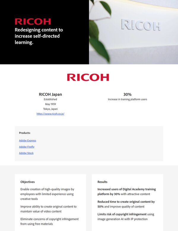 RICOH（理光）封面