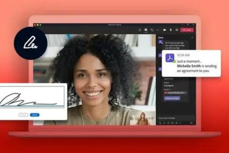 會議簽署新體驗：Microsoft Teams 的 Adobe Acrobat Sign