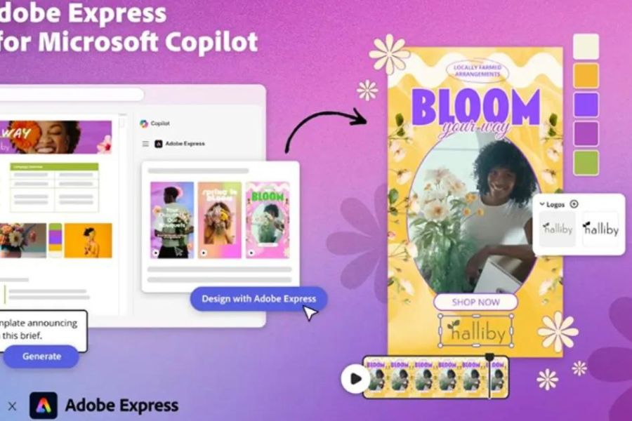Adobe 與 Microsoft 合作開發 Adobe Express 擴展功能，重塑工作流程