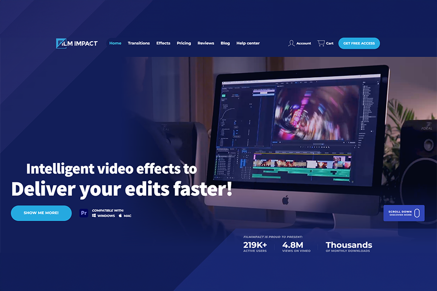 Film Impact 為 Premiere Pro 推出全新影片轉場效果 30 天免費試用