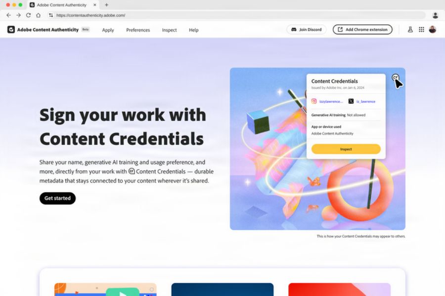 Adobe 推出免費網頁應用程式，幫助創作者保護作品並獲得署名權