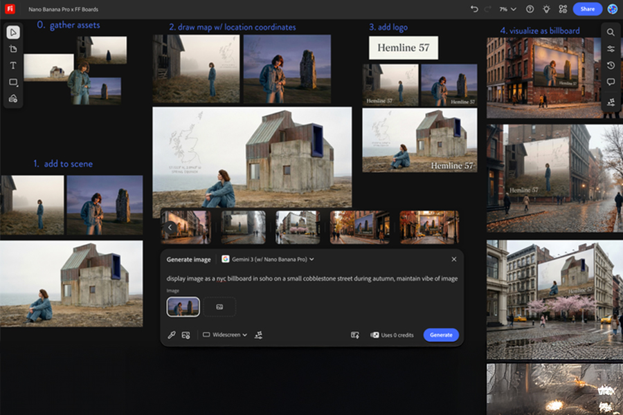 Adobe 釋出在 Firefly 與 Photoshop 中整合 Google 最新影像 AI 模型 Gemini 3（代號 Nano Banana Pro）